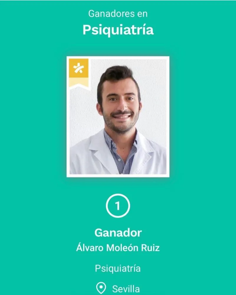 Álvaro Moleón ganador de los Doctoralia Awards 2023 en Psiquiatría por tercer año consecutivo